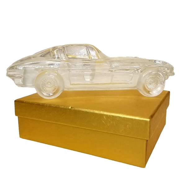 Hofbauer Other - Hofbauer Crystal 1963 Corvette Stingray Split Window Sports Car Paperweight